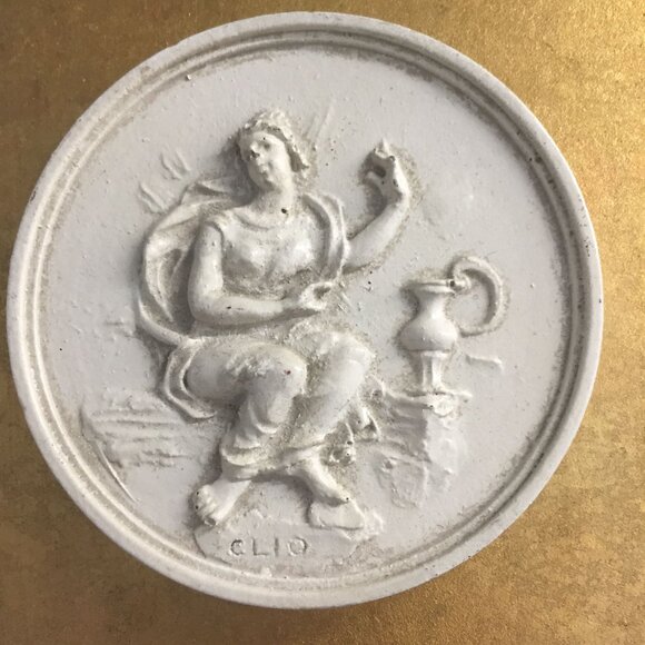 VTG Wall Plaque Royal Copenhagen 4 Seasons Plaques Porcelain Bisque Mythology - Picture 1 of 6